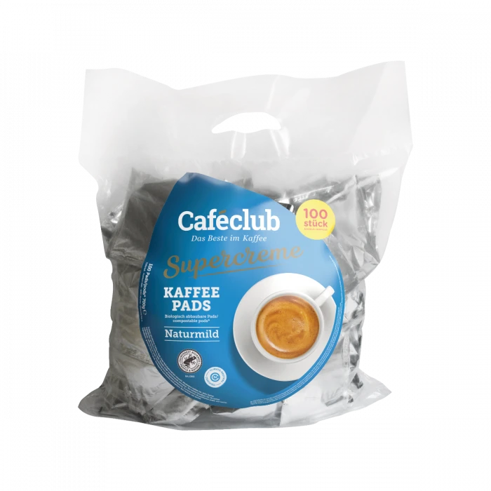 Caféclub Supercreme Mild Voordeeltas Koffiepads 1 Caféclub Supercreme Mild Voordeeltas Koffiepads