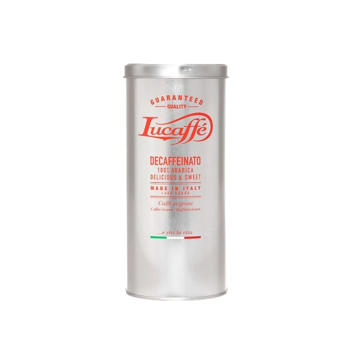 Lucaffé Decaffeinato Koffiebonen 500 G. Blik 1 Lucaffé Decaffeinato Koffiebonen 500 G. Blik